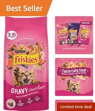 Delicious Chicken and Salmon Dry Cat Food with Gravy - 3.15 lb. Bag by Purina 3.43 per pound