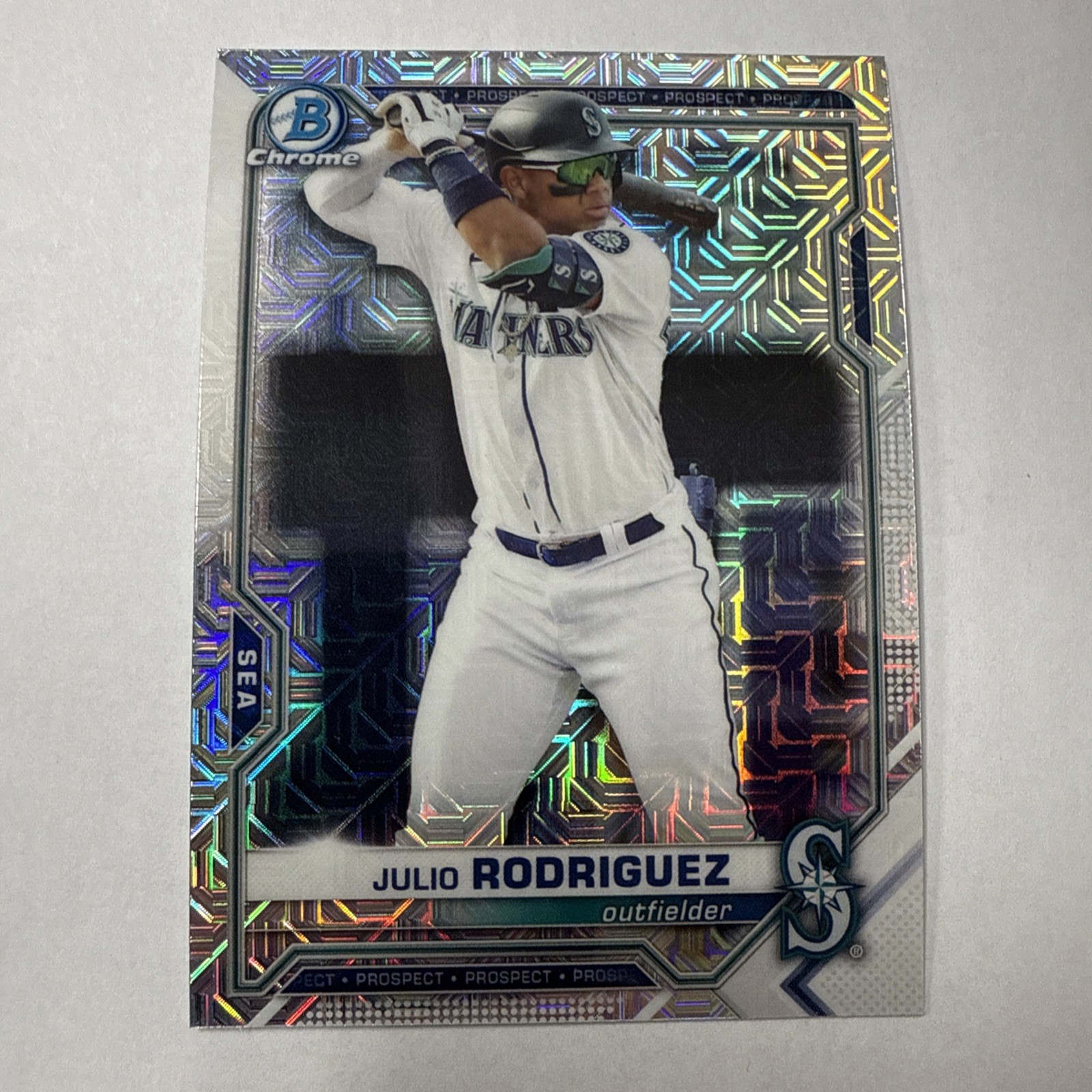 Julio Rodriguez Rookie 2021 Bowman Chrome Mega Box Mojo REFRACTOR #BCP-86 HOT!