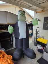 Halloween Frankenstein Monster Airblown Inflatable 8 Ft Tall Works Fine