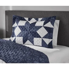 Mainstays Classic Geometric 100% Polyester Pillow Sham - Machine Washable