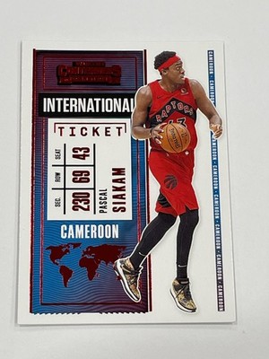 2020-21 Contenders Basketball International Ticket Red - Pascal Siakam - Raptors