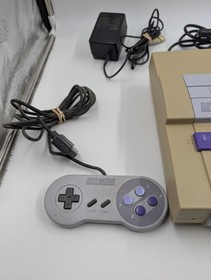 Super Nintendo SNES Console Bundle W/ Controller & Cords, Tested SNS-001
