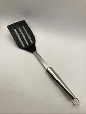 "Espátula de cocina ranurada de acero inoxidable Oneida Turner Flipper 13"" de colección"