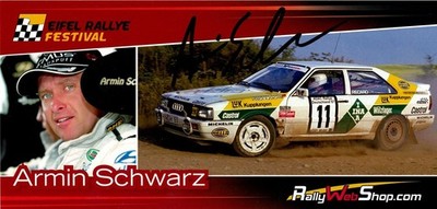 Autograph, Armin Schwarz-Eifel Rally Festival 2019-Audi 200-original Sign