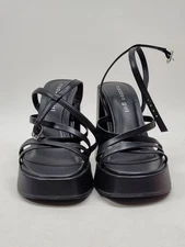 Madden Girl Acess Black Paris Platform Sandals Chunky Heel Women’s Size 6