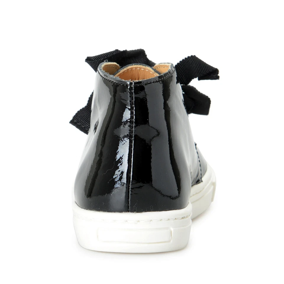 Charlotte Olympia Niñas "INCY TRISTE" Negro Charol Botines Zapatos Foto 3 de 4