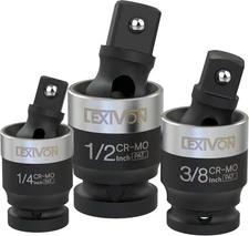 LEXIVON Impact Universal Joint - Patented SLIM Design | 3-Piece Slim-Design 