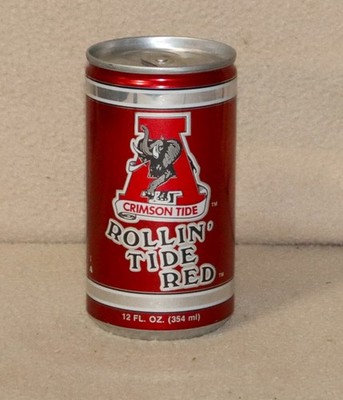 Alabama Crimson Tide Rollin' Tide Red Aluminum Soda Pop Can Empty