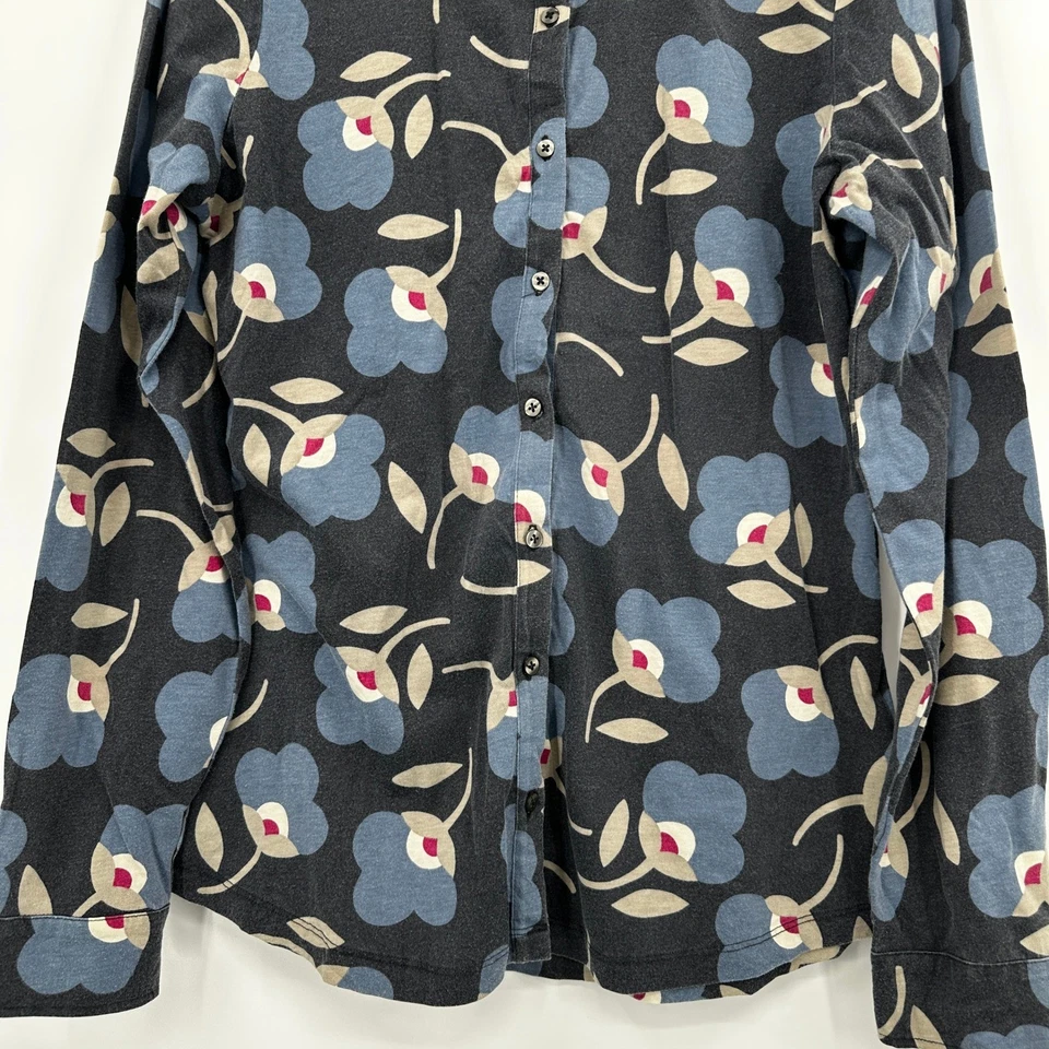 Boden женщин рубашка на пуговицах длинным рукавом цветочный принт темно-синий размер США 8 - Изображение 3 из 4