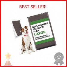 Evergreen Pet Supplies Large Replacement Dog Door Flap - Weather Resistant  Eas
