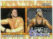 1999 TOPPS WCW/NWO NITRO STICKERS S3 HULK HOGAN vs. SAVAGE NM
