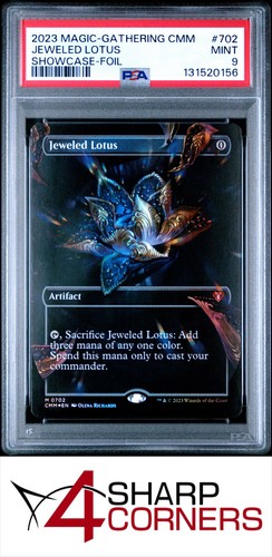 2023 MAGIC THE GATHERING MTG COMMANDER MASTERS SHOWCASE FOIL JEWELED LOTUS PSA 9