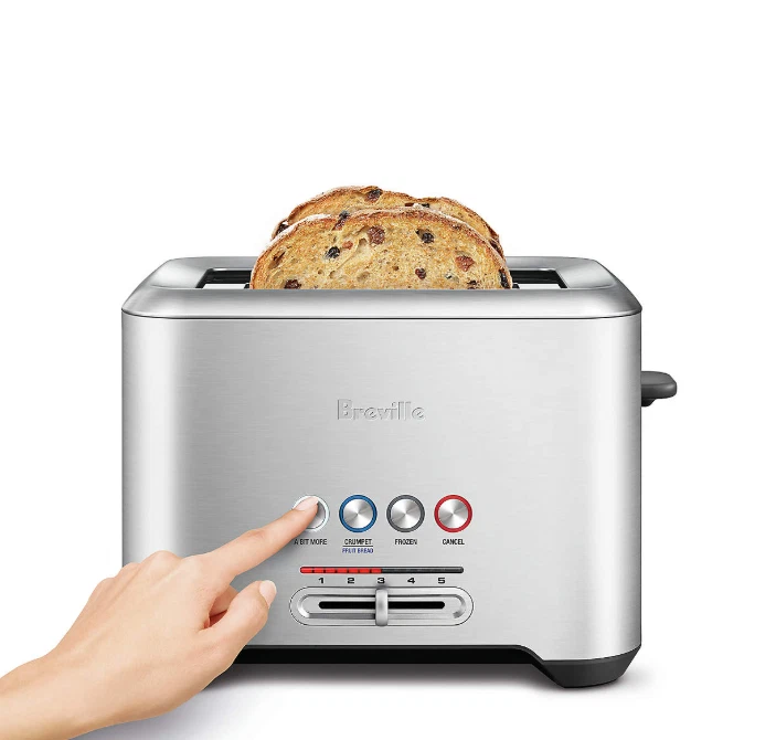 Tostadora Breville BTA720XL Bit More, 2 rebanadas, acero inoxidable cepillado, gratis EE. UU. Foto 3 de 4