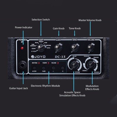 E-Gitarre Amp 15W Lautsprecher Delay Reverberation Effekte Akustische Gitarr FSK