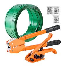 VEVOR Banding Strapping Kit with 1000 ft Length PET Band 300 Metal Seals Orange