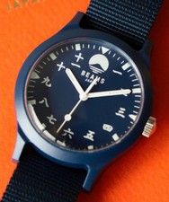 BEAMS Japan Original Watch Kanji Numerals Mt. Fuji Design Quartz Limited. navy