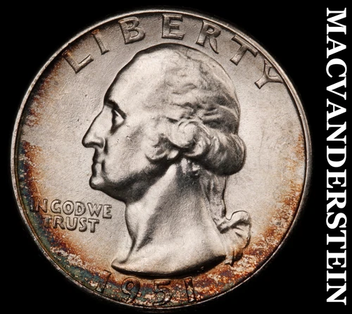 1951-D Silver Washington Quarter - Choice Gem Brilliant Unc  Lustrous  #i6454