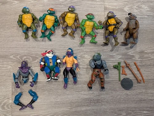 Vintage TMNT Teenage Mutant Ninja Turtles Figure Lot Collection 80s 90s