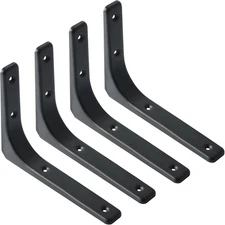 Metal Shelf Brackets, 8 x 6 Inch Heavy Duty L Angle Brackets Shelf Hardware Deco