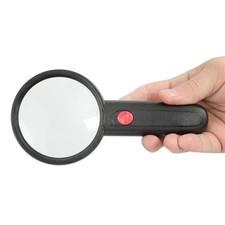 Hyper Tough LED Lighted Magnifying Glass 3x - Handheld Reading & Hobby Aid