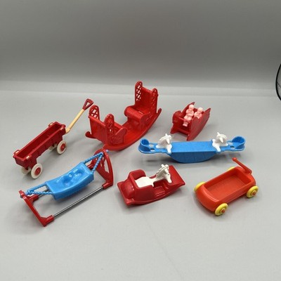 Vintage Doll House Playground: Teeter Totters, Horsey, Wagons -Acme & Unbranded