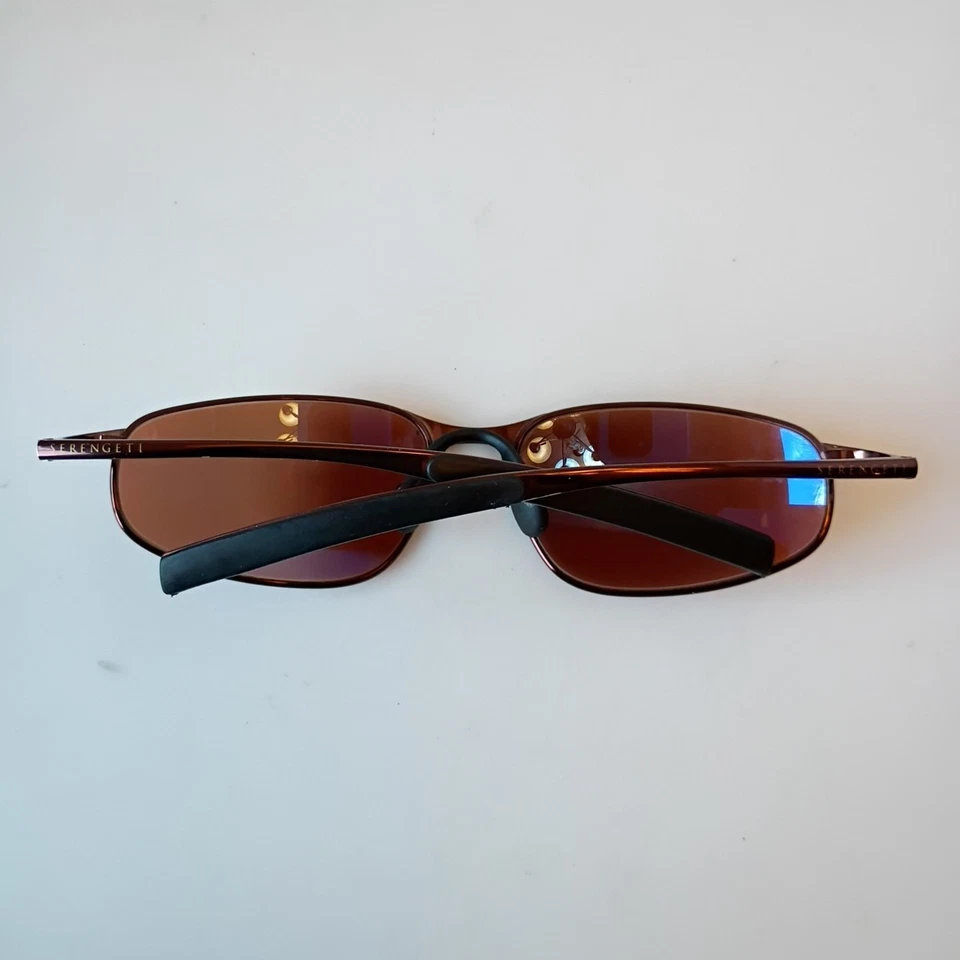 Gafas de sol Serengeti RARAS Corsa 6874 bronce envolventes lentes marrones 130 Italia rayadas Foto 3 de 4