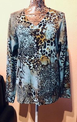 Imagini sempre, Strickjacke Leoprint, Größe XL