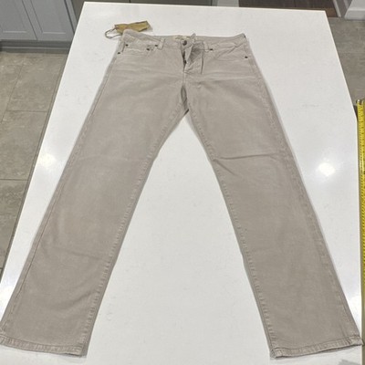 PT05 Men's Tokyo Denim Beige Slim Fit Straight Leg 5-Pocket Jeans Size 34