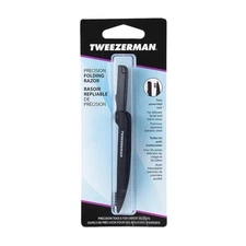 TWEEZERMAN PRECISION FOLDING BROW RAZOR IN BLACK - BRAND NEW