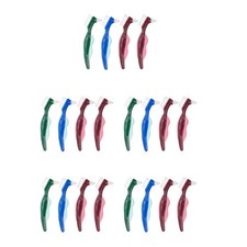 Assorted Color Denture Cleaning Brush Dual Sided for Stubborn Stains and Plaque