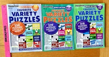 Lot of 3 Penny Press Favorite Variety Puzzles Unsolved  New  Free Shipping