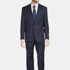 2025 HUGO BOSS Navy Blue Full Suit 40R Super 120s Wool