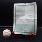 Rick Ferrell Signed Rawlings OAL Baseball Red Sox Auto Autograph COA ZJ22507