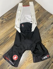 Castelli Rosso Corsa Mens Black Progetto X2 Air Pad Cycling Bib Shorts Size M