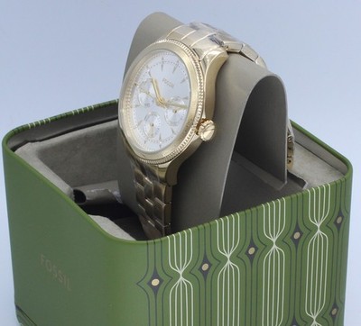 Authentic Fossil Brynn Crystals Gold Stainless Steel Women Bracelet Watch 30mm Fossil Brynn Three-Hand Stainless Steel Bracelet Watch, 30mm  main image 4