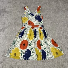 Girls From Savoy Anthropologie Silk Dress Womens 6 Multicolor Blooms Floral