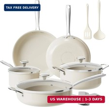 Redchef Ceramic Nonstick Cookware Set,14pcs Pots and Pans Set Non Stick,Inductio