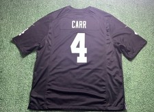 Derek Carr Las Vegas Raiders #4 Nike On Field Black Jersey Size 2XL