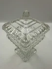 Vintage Jeanette Clear Glass Wedding Box
