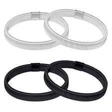 4pcs Shirt Sleeve Holders Stretchy Metal Armbands Anti-Slip Sleeve Garters B...