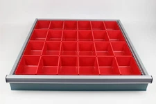 24 Red Plastic Drawer Organizer Bins - 4 x 6 x 3 Inch Deep (actual depth 2-3/4)