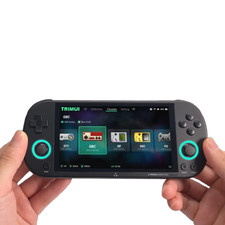 Retro HD Handheld Game Console with 4.96" IPS Screen, Pouch Protective Glass