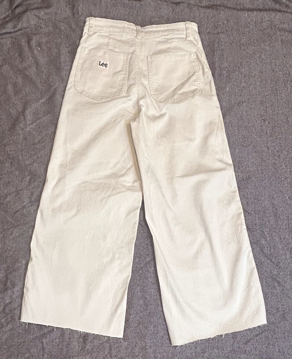 Lee Vintage Modern Nwt Vintage Ivory High Cropped Wide Leg Jeans