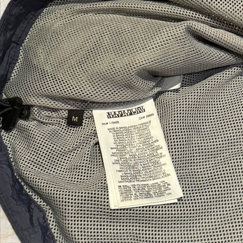 Giacca estiva uomo Navy Napapijri Rainforest 1/4 zip con cappuccio taglia media (M) L229 - Foto 9 di 11