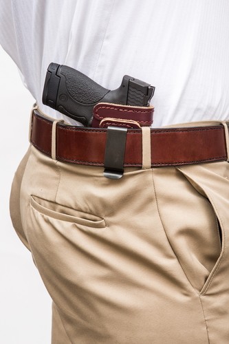 LT CUSTOM MAHOGANY IWB Leather Gun Holster YOU CHOOSE:rh,lh-laser-slide-belt-mag - Picture 9 of 10