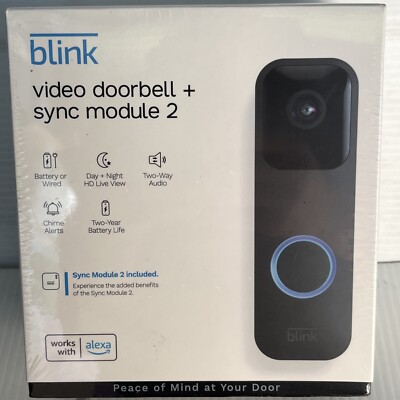 New Amazon Blink Video Doorbell Sync Module Camera 840080591186|