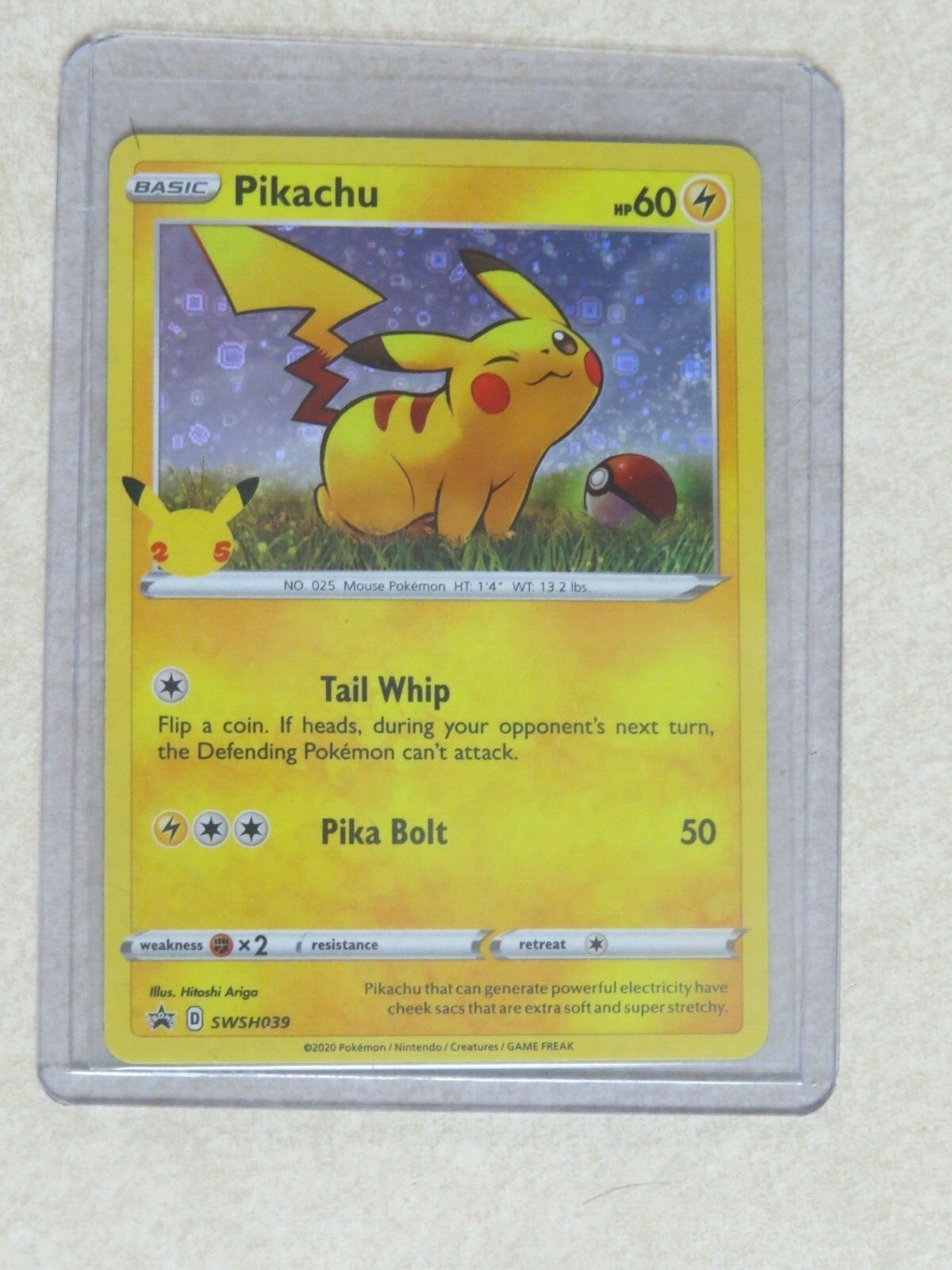 Pokemon Pikachu 25th Anniversary General Mills Promo Mint Stamped Holo Foil NM/M