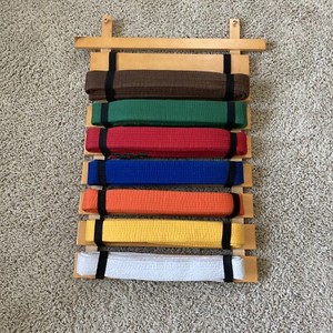 KidKraft Karate Belt Rack 17x23 , Martial Art Belt Rack With Belts