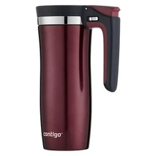 Contigo 16 Ounce Vacuum Insulated Travel Mug with Easy Clean Lid and Handle