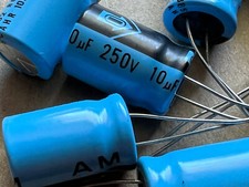 aluminum electrolytic capacitor 10 uf 250 v 13X 19mm 8 pcs AM